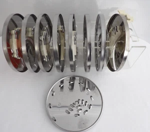 Vintage Cuisinart Food Processor Complete DLC-8/DLC-10 Disc Set & RACK EUC - Picture 1 of 4