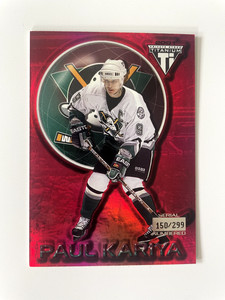 2000-01 Pacific Private Stock Titanium Red /299 Paul Kariya #1 HOF Anaheim Ducks