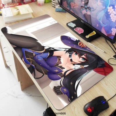 70x40cm Genshin Impact Girls Mouse Pad Keyboard Mice Game Mouse Play Mat Y20 - Image 1 of 4