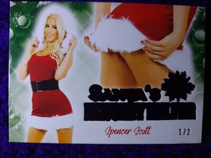 2019 Benchwarmer Santas Naughty Helper Butt Card Spencer Scott 1/2 &2/2 Set Of 2