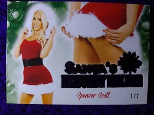 2019 Benchwarmer Santas Naughty Helper Butt Card Spencer Scott 1/2 &2/2 Set Of 2 - Picture 1 of 3