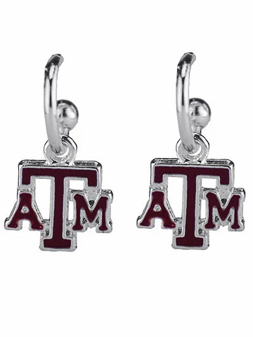 New Texas A&M Aggies Dangle Logo Earrings, Gift for Mom, Her Cover