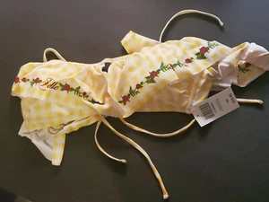 Yellow Beauty & The Beast Belle Bikinioberteil, Gr. Med! Brandneu mit Etikett!  Kostenloser Versand! - Bild 1 von 5