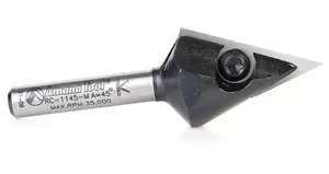 RC-1145 Amana Werkzeug 45° V Nuteinsatz Router Bit 0,812 Zoll Durchmesser 0,984 Tiefe - Bild 1 von 4