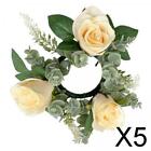 5X Candle Rings Wreaths Pillar Candle Holder for Thanksgiving Tabletop Festival