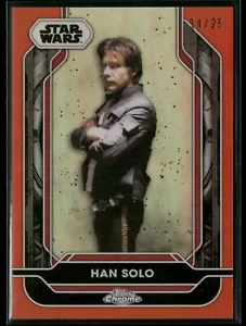 Star Wars Topps Chrome 2024 Card Costco Super - Orange 14/25 - Han Solo - Picture 1 of 2