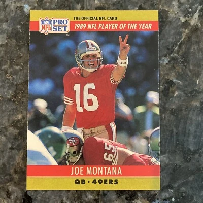 Joe Montana San Francisco 49ers 1990 NFL Pro Set #2 cartão de erro LEIA A DESCRIÇÃO - Imagem 1 de 4