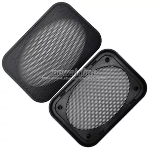 2pcs 4"x6" 4x6 inch Speaker Cover Decorative Circle Metal Mesh Grille Protection - Picture 1 of 8