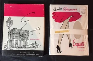 6 Pair’s Pristine EXQUISITE LIGHT GREY Stockings 9 1/2” X 31” Vintage RHT Nylons - Picture 1 of 9