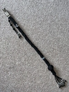 26" Black Paracord Get Back Whip * Regalo de motocicleta * Calaveras * Harley Bobber Motociclista - Imagen 1 de 7