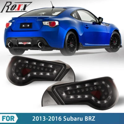 For 2012-2017 Scion FR-S LED Tail Lights LED Left Right Rear Lamps - Black/Smoke - Image 1 of 4