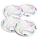 4x Vinyl Stickers Magic Pink Ink Art Marble Effect #53056