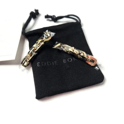 Eddie Borgo Supra Link Drop Earrings New Gold Toned - Image 1 of 3