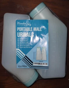 URINALS FÜR MÄNNER AUSLAUFSICHER MIT IM DUNKELN LEUCHTENDEM SCHRAUBVERSCHLUSS (2ER PACK) - Bild 1 von 2