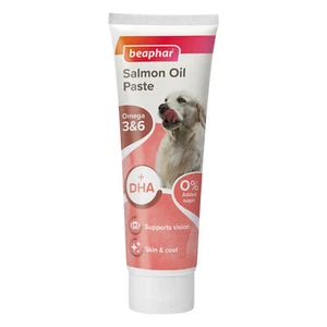 Salmon Oil Dog Paste BEAPHAR Treat Natural Supplement Food Topper Omega 3/6 100g - Picture 1 of 6