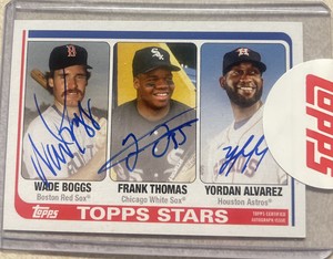 2020 Celebration of the Decades Triple Wade Boggs Frank Thomas Rookie Auto RC