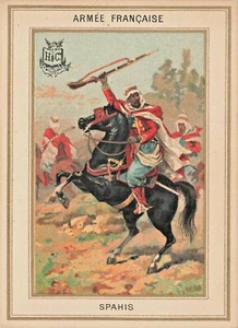 Scheda Armée Française SPAHIS marca H&C 1870 3,5 x 4,25" - Foto 1 di 2
