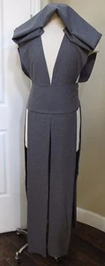Cosplay Gray sleeveless hooded floor length poplin tabard vest & sash costume - Picture 1 of 1
