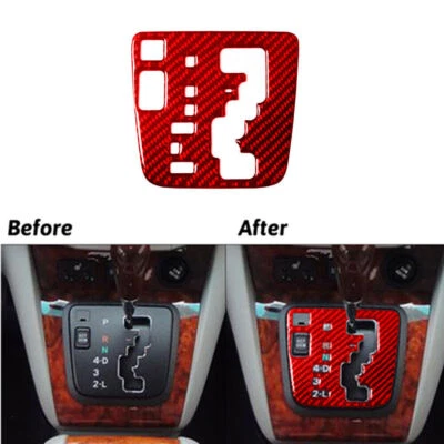 Red Carbon Fiber Gear Shift Cover Trim For LEXUS RX330 2004-2006 RX350 2006-2009 Foto 1 de 4