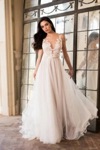 Watters Wtoo Wedding Dress JUNO size 12/14 Ivory New!! - Picture 1 of 12
