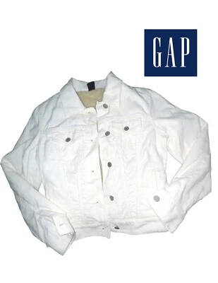 Gap 奶油灯芯绒夹克夏尔巴内衬尺寸 xs 外套人造毛皮 — 第 1/4 张图片