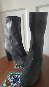 Gorgeous Leather And Suede Sock Boots By Topshop. Size 6/39 - Picture 1 of 4