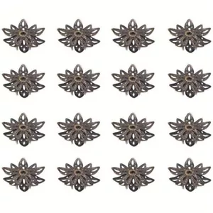 20pcs Multi-Petal Brass Flower Shape Bead Caps Antique Bronze 16x8mm About 20pcs - Picture 1 of 5
