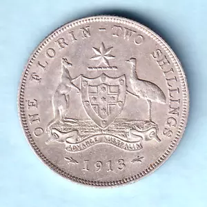 Australia. 1913 Florin... gVF - Much Lustre - Picture 1 of 2