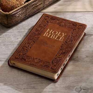 Medium Brown KJV Deluxe Bible with Thumb Index BRAND NEW in Shrink Wrap!!! - Picture 1 of 7
