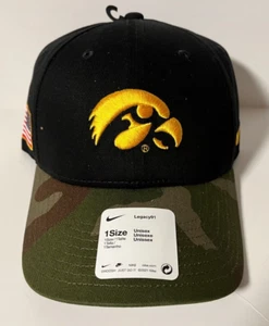 Nike Iowa Hawkeyes Military Appreciation Legacy91 Hat Black Camo Adjustable - Picture 1 of 6