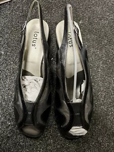 Sandalen Lotus Größe 7 silber 6 cm Absatz Peeptoe  - Bild 1 von 4