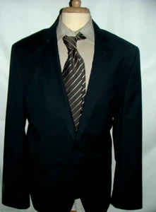 NEW WT HUGO BOSS BLAZER SIZE 48 R 100% WOOL NAVY SOLID #460 - Picture 1 of 7