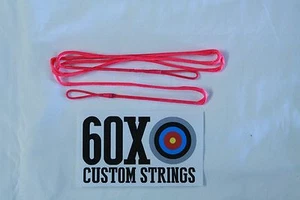 60X Custom Strings 66" Fast Flight Flo Pink Recurve Bowstrings Bow String - Picture 1 of 1