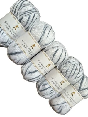 Good Old fashioned DK Knitting/crochet Funky Prints 5*100g Colour Code: 8