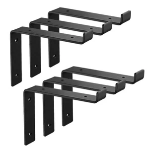 2/4/6x Metal Rustic Scaffold Board Shelf Brackets Heavy Duty Handmade Industrial - Picture 1 of 12