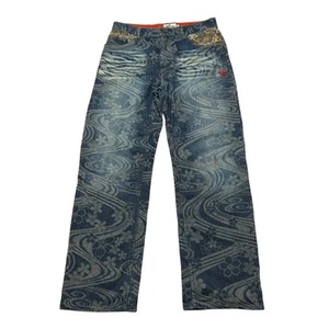 294 Karakuri Tamashii jeans embroidery Jacquard archive Japanese denim 00s - Picture 1 of 18