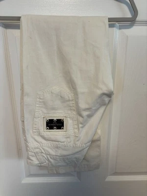 AUTHENTIC DOLCE & GABBANA MENS WHITE 100% COTTON JEANS SZ 50 MADE ITALY - Image 1 of 4