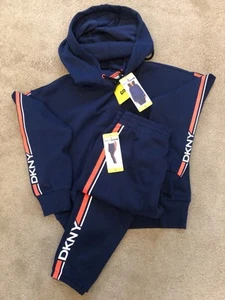 DKNY Sports Womens Tracksuit Set - Hoodie & Joggers Dark Blue SIZE SMALL - Picture 1 of 9