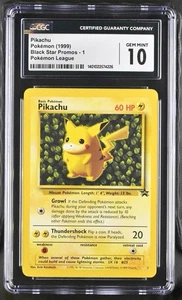 1999 Pokemon Ivy Pikachu #1 Black Star League Promo CGC GEM MINT 10 - Picture 1 of 2
