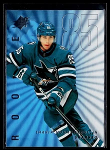 2024-25 UD SPX hockey Shakir Mukhamadullin BLUE Rookie card #120 SAN JOSE SHARKS - Bild 1 von 3