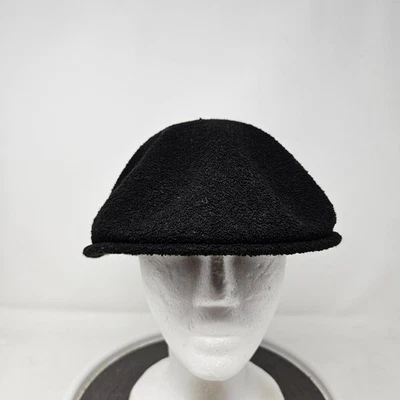 Kangol Hat Cap Fitted Mens Large Black Bermuda 504 Ivy Flat Cap Textured Knit - Image 1 of 4