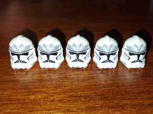 Lego Star Wars Grandpa Clone Customs GCC Wolfpack Clone Trooper Helmets Lot of 5 - Picture 1 of 2