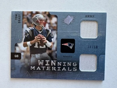 Tom Brady 2009 Upper Deck WINNING MATERIALS  SPX Dual Jersey #’d /50 AWESOME!!! - Image 1 of 4
