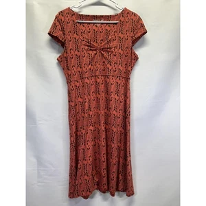 Toad & Co korallenbraunes Damen Bio-Baumwolle Tencel Flügelärmel Kleid Medium - Bild 1 von 10