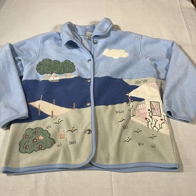 Chaqueta polar bordada Northern Reflections grande casa náutica AOP Foto 1 de 4