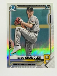 2021 Bowman Draft Bubba Chandler Chrome Refractor 1st #BDC-41 Pirates - Picture 1 of 2