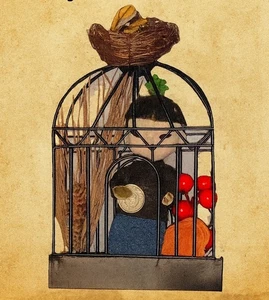 Caged Dreamer -Handmade OOAK - Mixed Media Sculpture By Kassandra’s Kollectables - Picture 1 of 21