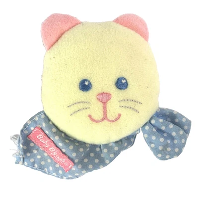 Sonajero de muñeca Baby B'gosh paño suave amarillo gato gatito bebé Foto 1 de 4