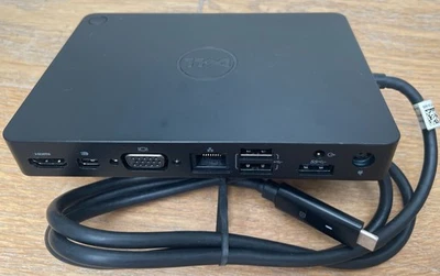 Dell K17A WD15 Office Docking Station Thunderbolt USB-C 4K Black No PSU - Image 1 of 4