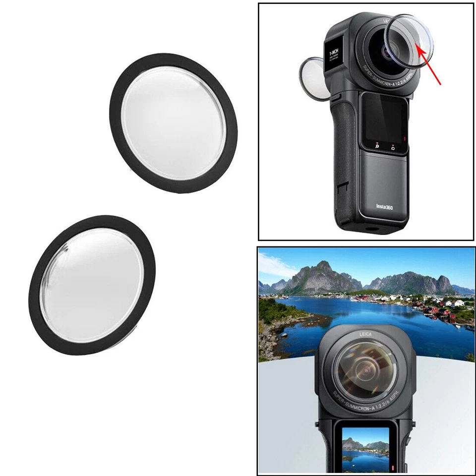 1Pair 48mm Lens Guards Protector for Insta360 One RS 1-Inch Panoramic Camera a - Image 1 of 4